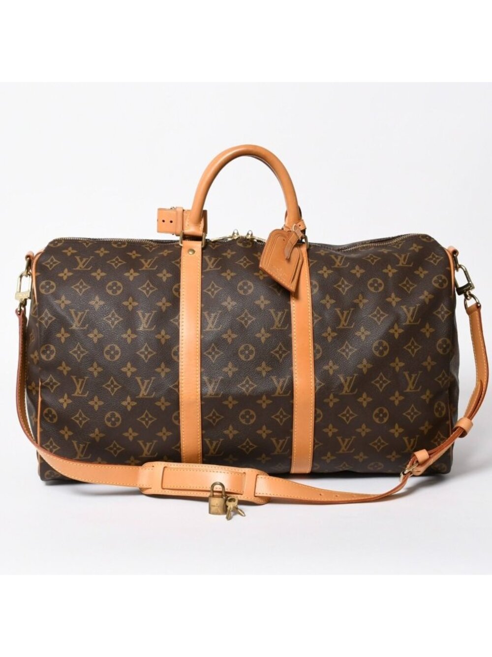 Louis Vuitton Monogram Keepall Bandouliere 50 Brown Boston Bag